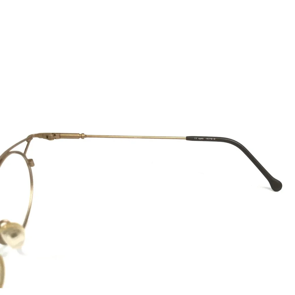 Vintage Opdo Eyeglasses Frames 1579-2 Matte Gold Round Modern MCM 45-19-135